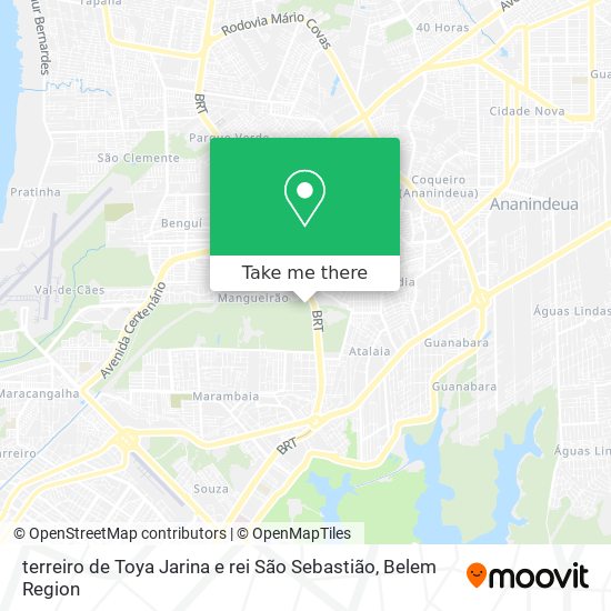 Mapa terreiro de Toya Jarina e rei São Sebastião