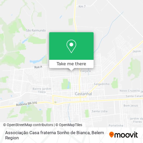 Associação Casa fraterna Sonho de Bianca map