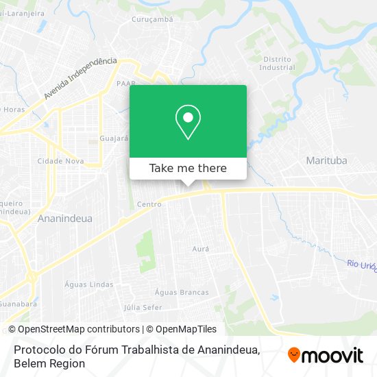 Protocolo do Fórum Trabalhista de Ananindeua map