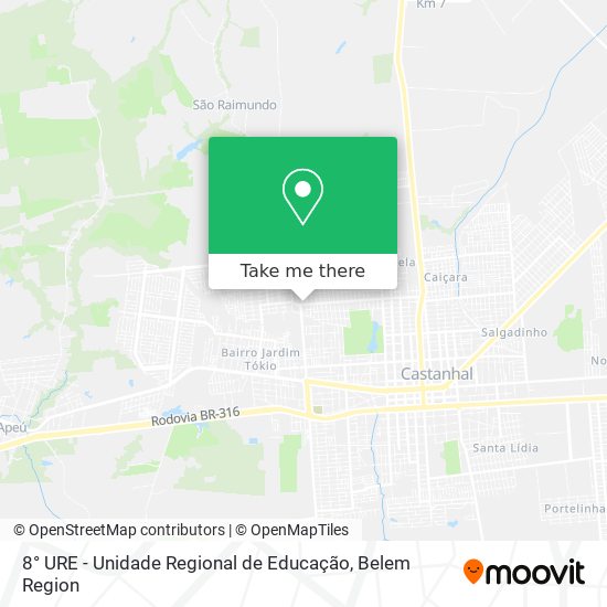 8° URE - Unidade Regional de Educação map