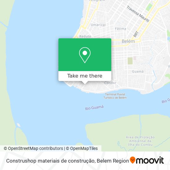 Construshop materiais de construção map
