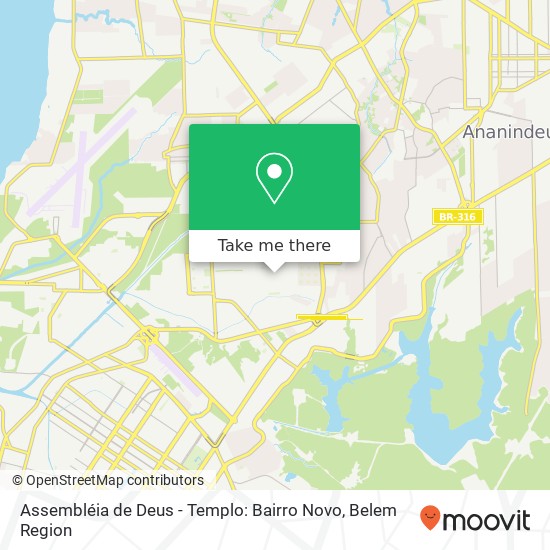 Mapa Assembléia de Deus - Templo: Bairro Novo