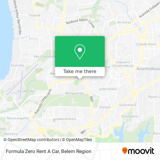 Formula Zero Rent A Car map