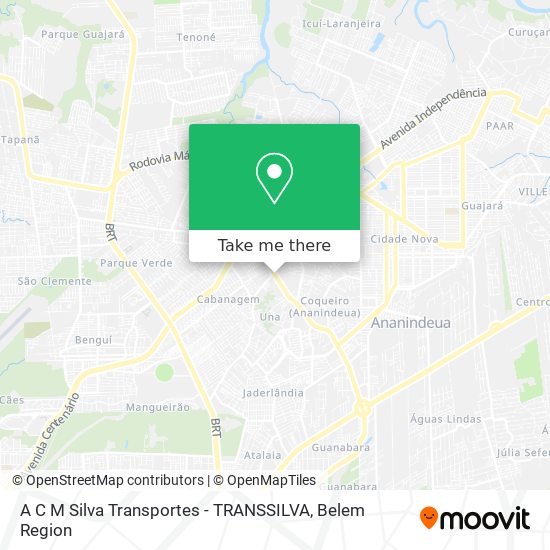 A C M Silva Transportes - TRANSSILVA map