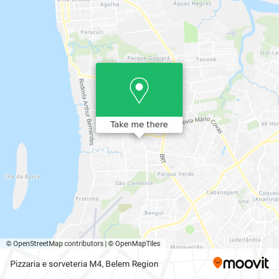 Pizzaria e sorveteria M4 map