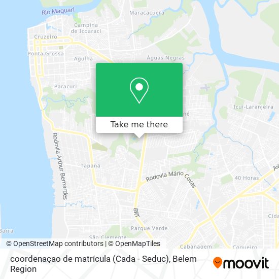 coordenaçao de matrícula (Cada - Seduc) map