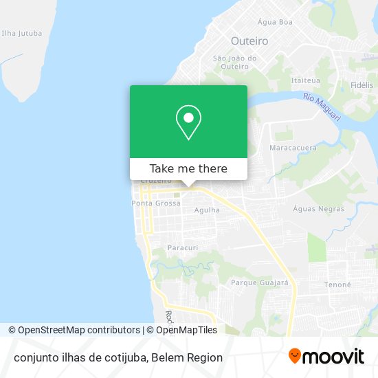 conjunto ilhas de cotijuba map