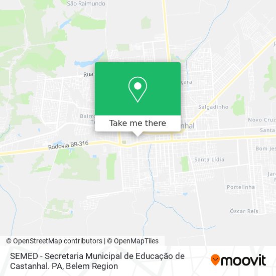 SEMED - Secretaria Municipal de Educação de Castanhal. PA map