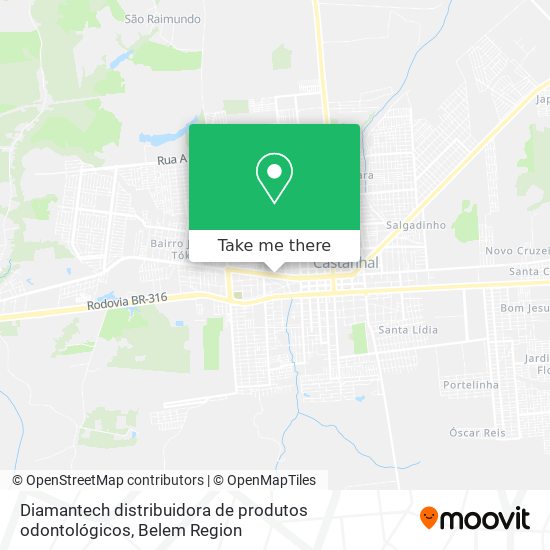 Mapa Diamantech distribuidora de produtos odontológicos