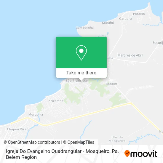 Igreja Do Evangelho Quadrangular - Mosqueiro, Pa map