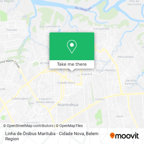 Linha de Ônibus Marituba - Cidade Nova map