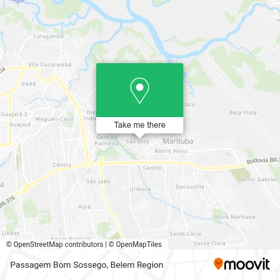 Passagem Bom Sossego map