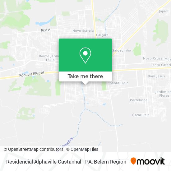 Residencial  Alphaville Castanhal - PA map