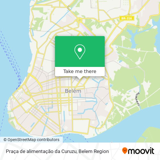 Praça de alimentação da Curuzu map