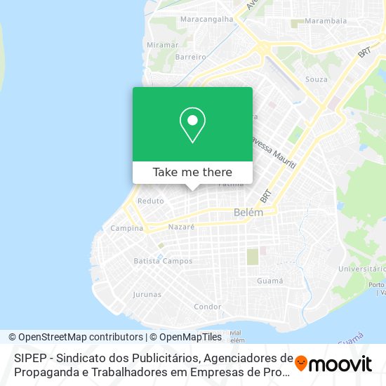 Mapa SIPEP - Sindicato dos Publicitários, Agenciadores de Propaganda e Trabalhadores em Empresas de Prop