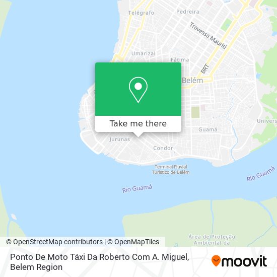Ponto De Moto Táxi Da Roberto Com A. Miguel map