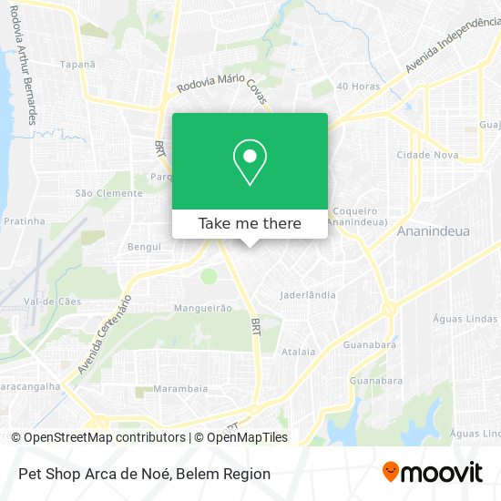 Pet Shop Arca de Noé map