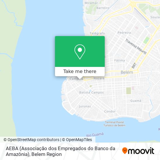AEBA (Associação dos Empregados do Banco da Amazônia) map