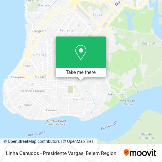 Linha Canudos - Presidente Vargas map