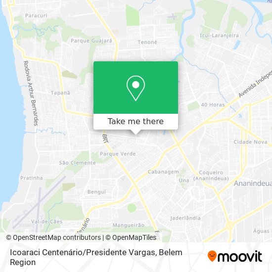 Mapa Icoaraci Centenário / Presidente Vargas