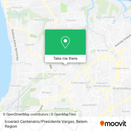 Icoaraci Centenário / Presidente Vargas map