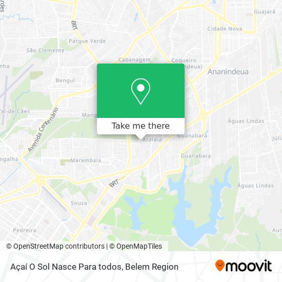 Açaí O Sol Nasce Para todos map