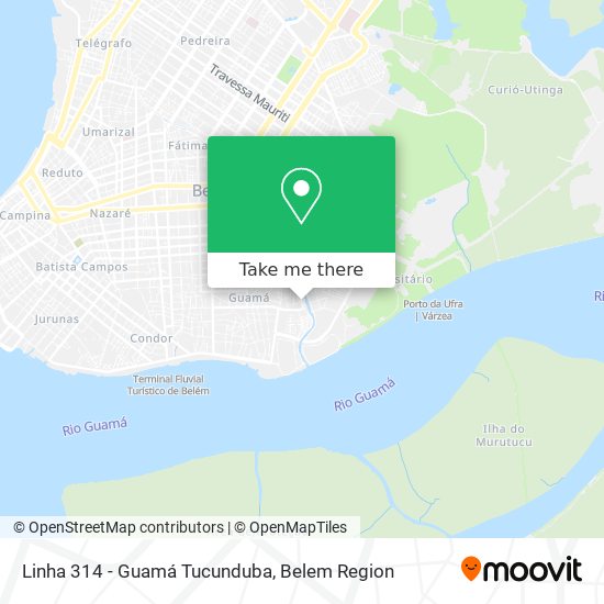 Linha 314 - Guamá Tucunduba map