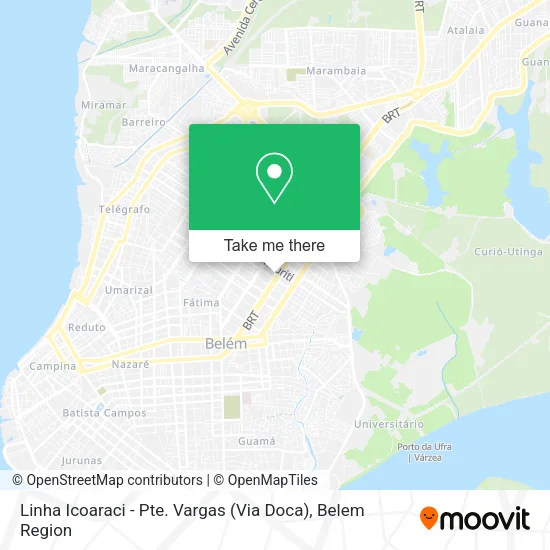 Linha Icoaraci - Pte. Vargas (Via Doca) map