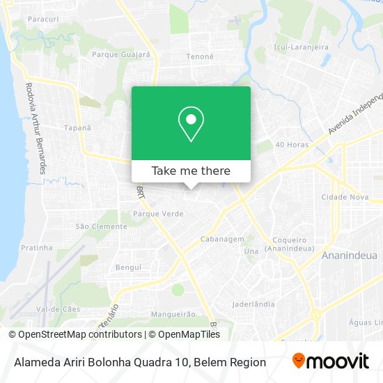 Alameda Ariri Bolonha Quadra 10 map