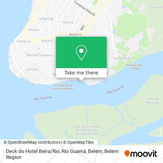 Mapa Deck do Hotel Beira / Rio, Rio Guamá, Belém
