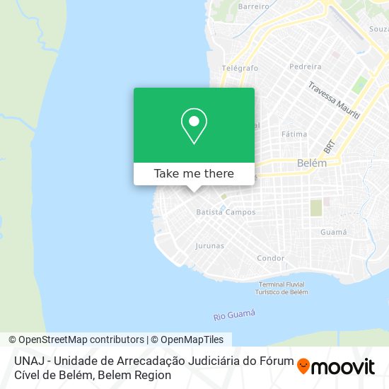UNAJ - Unidade de Arrecadação Judiciária do Fórum Cível de Belém map