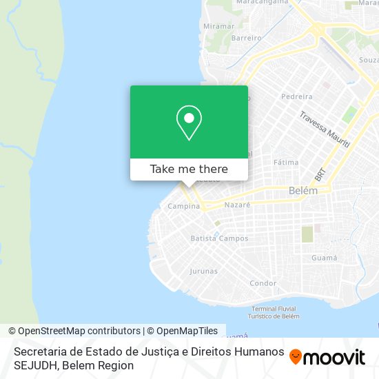 Mapa Secretaria de Estado de Justiça e Direitos Humanos SEJUDH