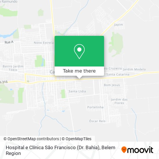 Mapa Hospital e Clínica São Francisco (Dr. Bahia)