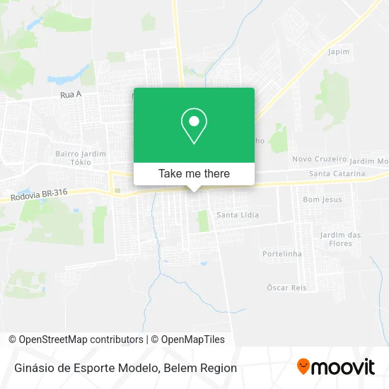 Ginásio de Esporte Modelo map