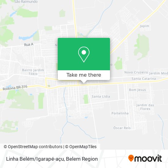 Linha Belém/Igarapé-açu map