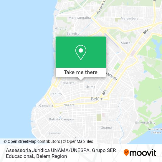 Assessoria Jurídica UNAMA / UNESPA. Grupo SER Educacional. map