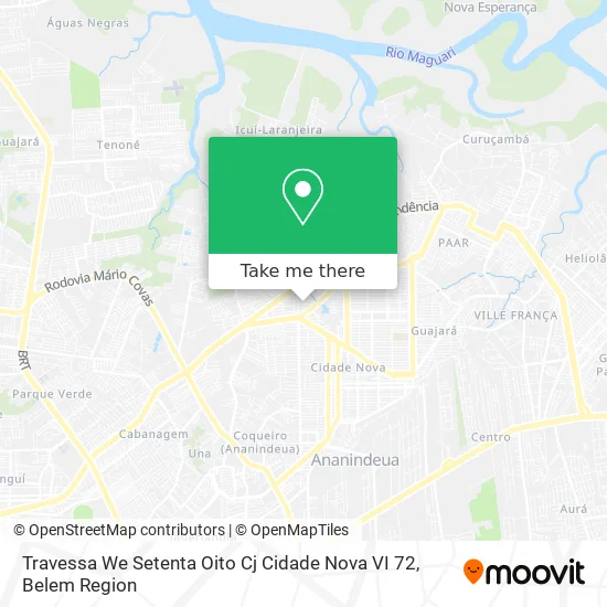 Travessa We Setenta Oito Cj Cidade Nova VI 72 map
