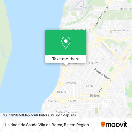 Mapa Unidade de Saúde Vila da Barca