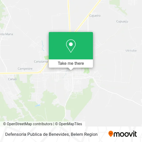 Defensoria Publica de Benevides map