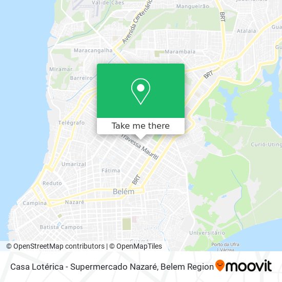 Mapa Casa Lotérica - Supermercado Nazaré