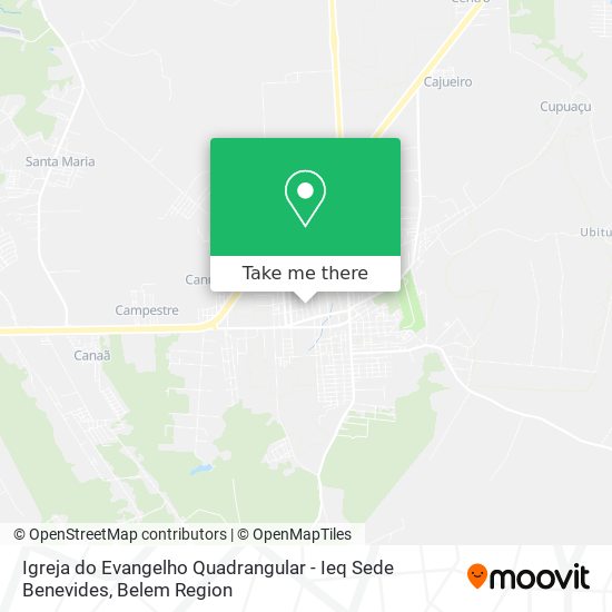 Mapa Igreja do Evangelho Quadrangular - Ieq Sede Benevides