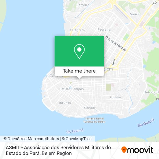 ASMIL - Associação dos Servidores Militares do Estado do Pará map