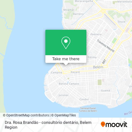 Mapa Dra. Rosa Brandão - consultório dentário