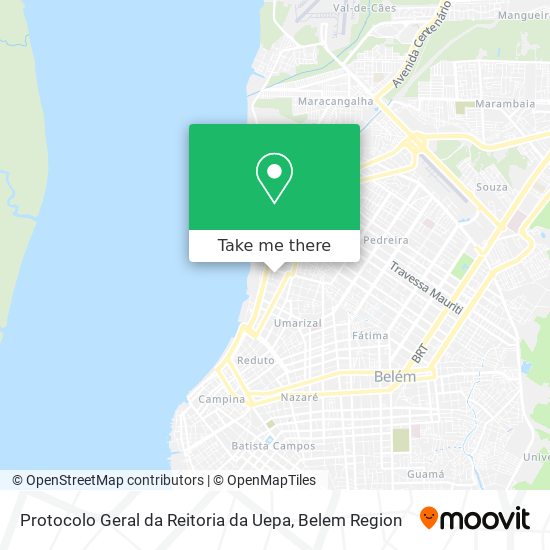 Protocolo Geral da Reitoria da Uepa map