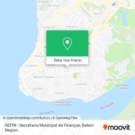 Mapa SEFIN - Secretaria Municipal de Finanças