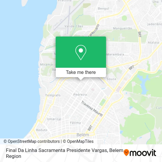Final Da Linha Sacramenta Presidente Vargas map