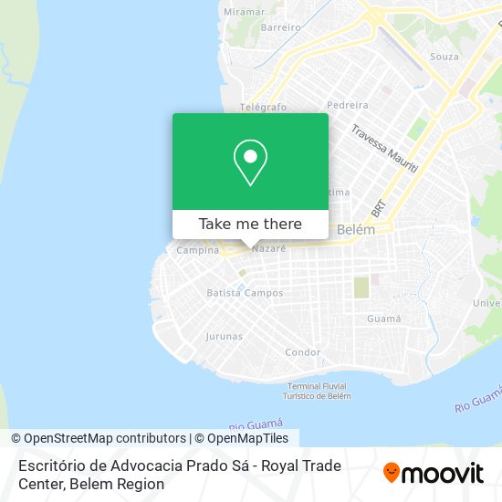 Mapa Escritório de Advocacia Prado Sá - Royal Trade Center
