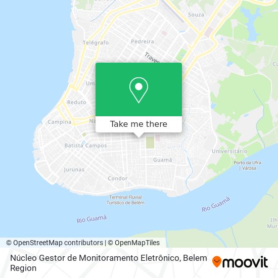 Mapa Núcleo Gestor de Monitoramento Eletrônico