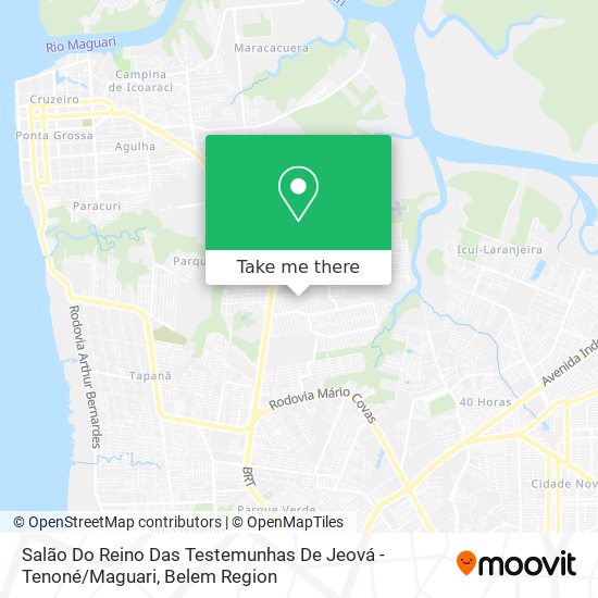 Salão Do Reino Das Testemunhas De Jeová - Tenoné / Maguari map
