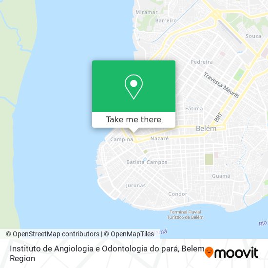 Mapa Instituto de Angiologia e Odontologia do pará